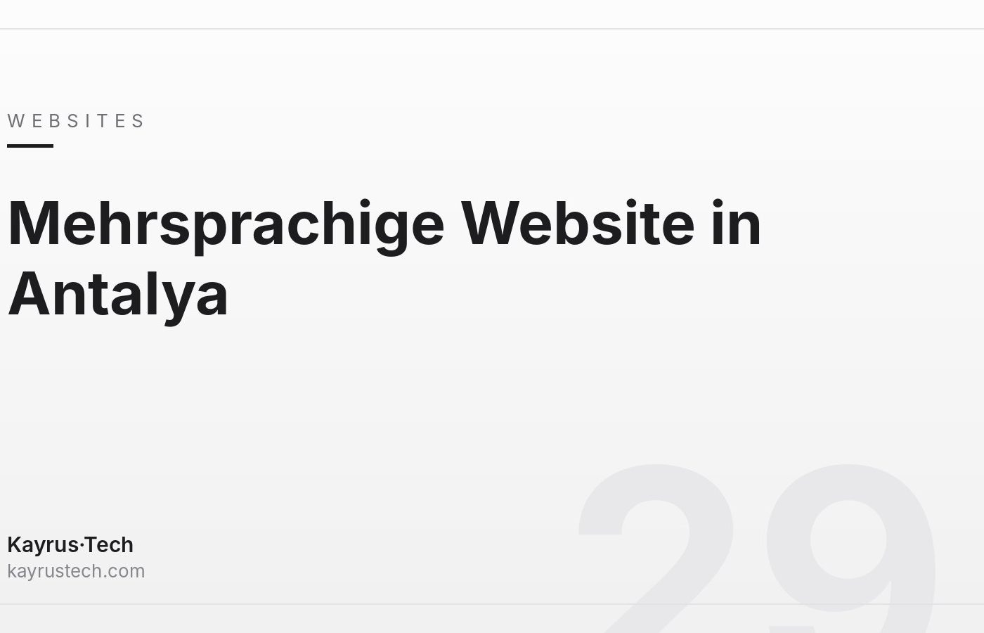 Mehrsprachige Website für Ihr Unternehmen in Antalya: Sprachen wählen und richtig umsetzen