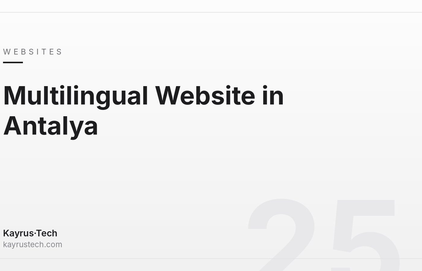Multilingual Website for a Business in Antalya: Which Languages and How to Set It Up