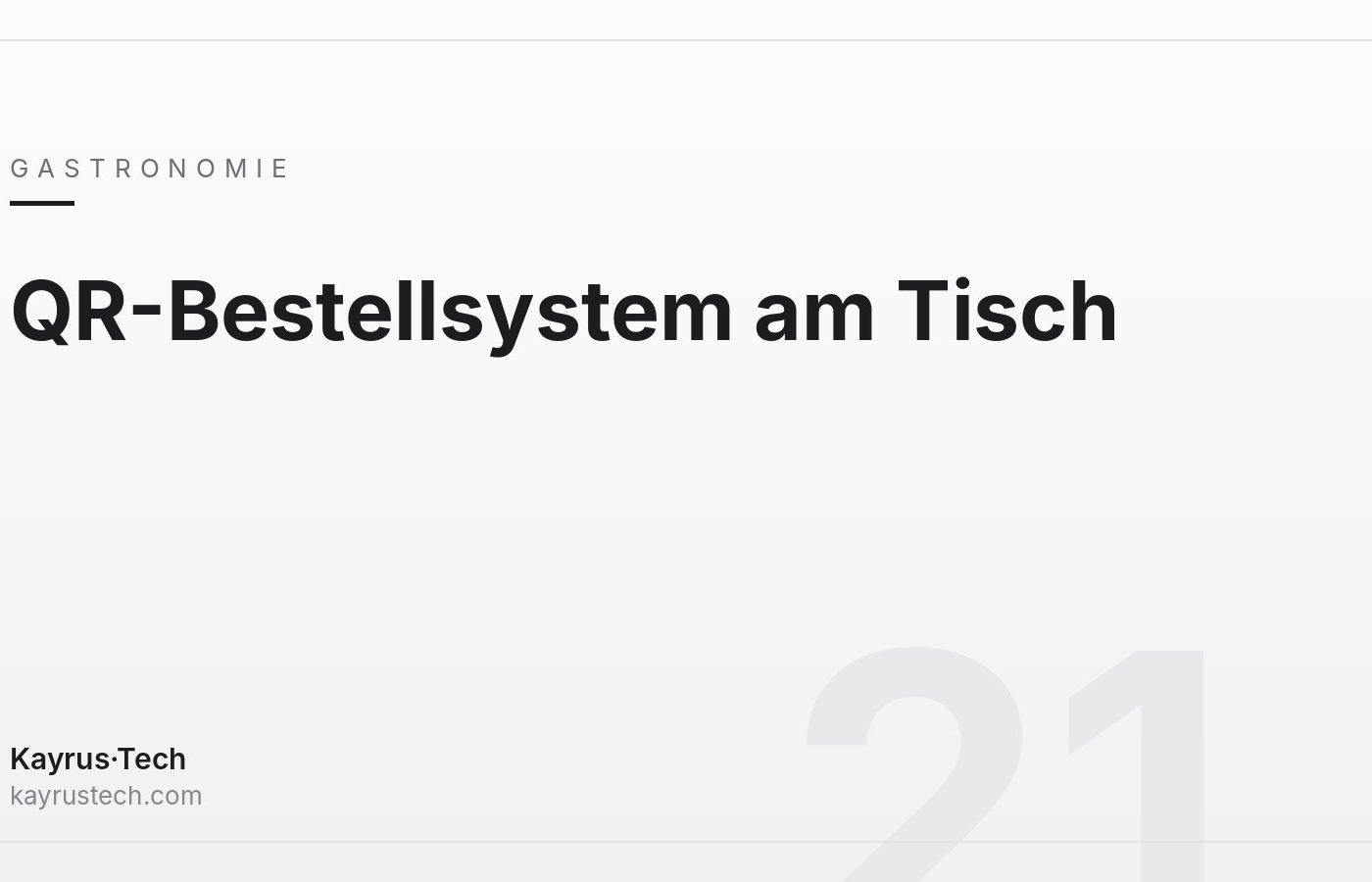 QR-Bestellsystem am Tisch: Auswahlhilfe für Restaurants und Cafés