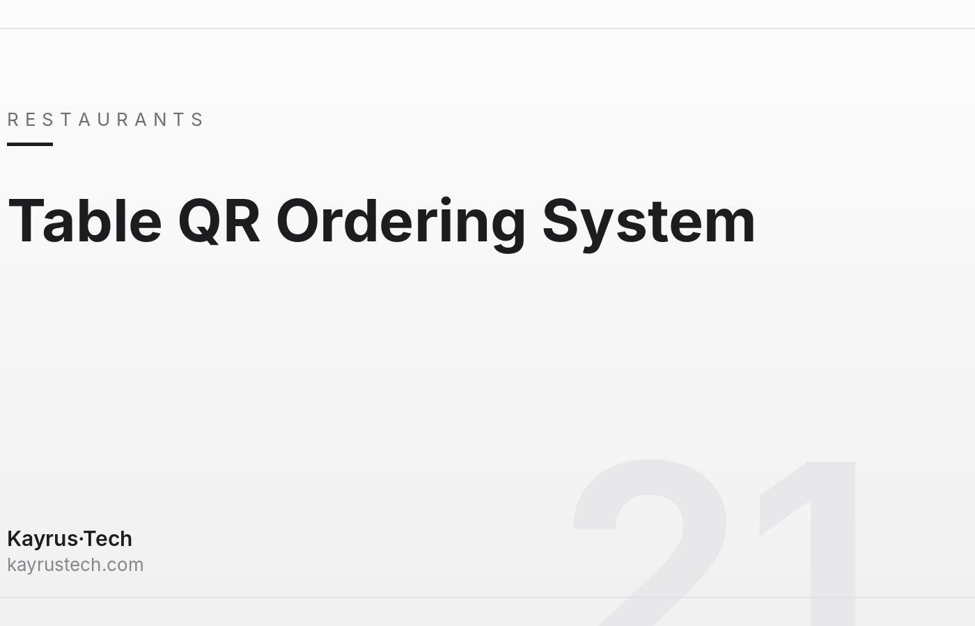 Table QR Ordering System: A Selection Guide for Restaurants and Cafés